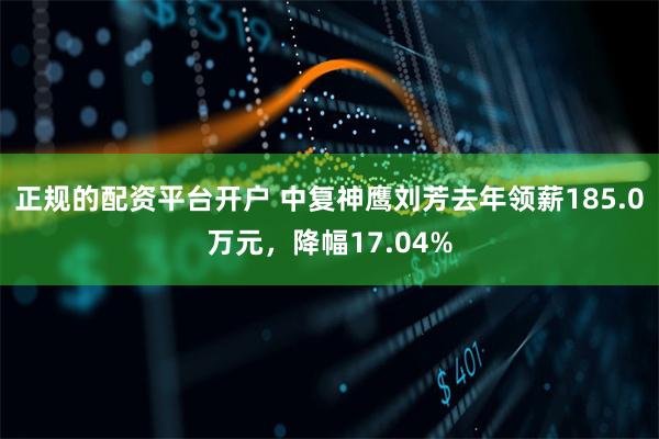 正规的配资平台开户 中复神鹰刘芳去年领薪185.0万元，降幅17.04%