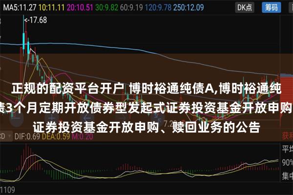 正规的配资平台开户 博时裕通纯债A,博时裕通纯债C: 博时裕通纯债3个月定期开放债券型发起式证券投资基金开放申购、赎回业务的公告